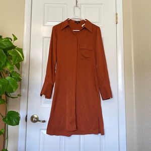 Theory Burnt orange Button Down Dress